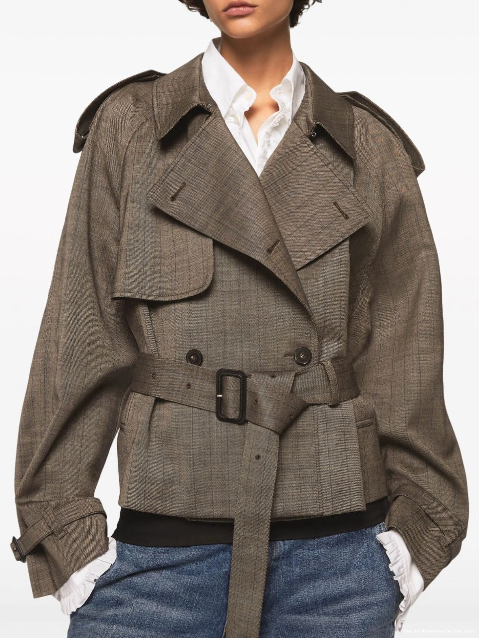 Affordable Women Wales McCartney check-print jacket Prince of Stella 0822